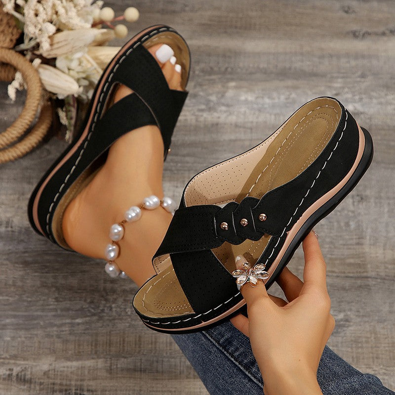 Shoes Sandals Women Summer Open Toe Sandals Woman Casual Women's Sandals Plus Size Ladies Shoes Slip On Female Footwear Slipper