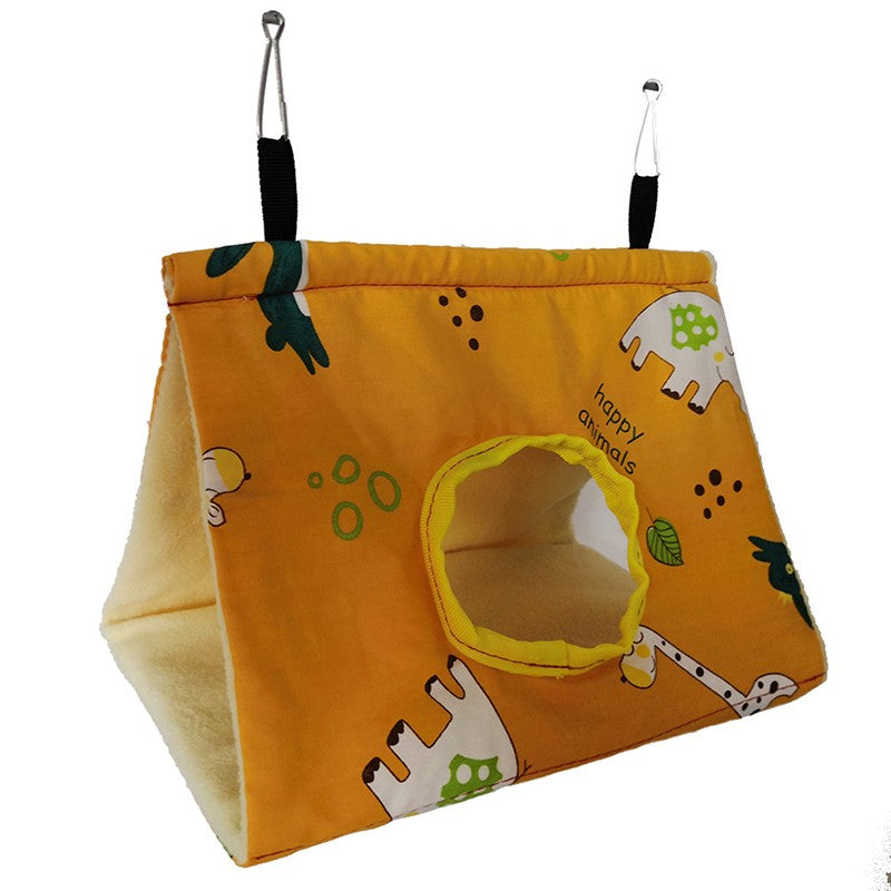 Cama de Rede de Pássaros Quente para Papagaio, Rede Suspensa, Cabana de Veludo, Caverna de Tentilhões, Gaiola, Esconderijo de Pássaros de Pelúcia, Cama de Dormir, Baloiço