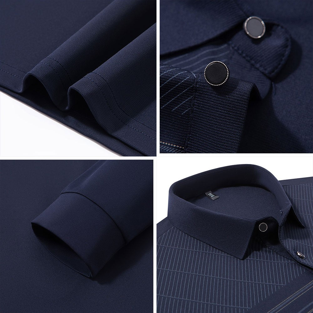 BROWON Polo Tee Shirt for Man 2025 Autumn New Luxury Men Long Sleeve T shirt Business Casual Slim Tops for Man Designer Clothes