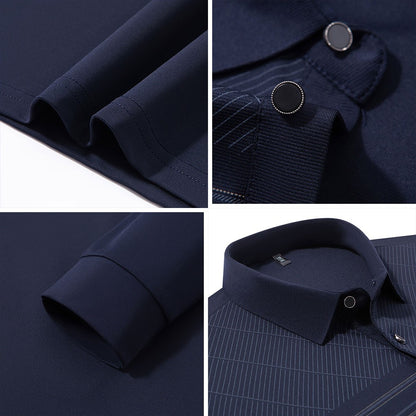 BROWON Polo Tee Shirt for Man 2025 Autumn New Luxury Men Long Sleeve T shirt Business Casual Slim Tops for Man Designer Clothes