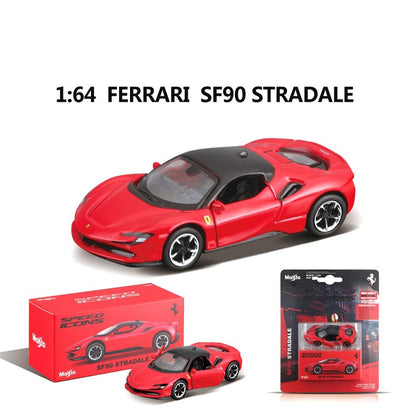 Bburago 1:64 SP1 Ferrari 812 SF90 Competizione Amarelo Liga Miniatura Ferrari Daytona SP3 Esportivo Modelo Fundido Brinquedos Personalizados