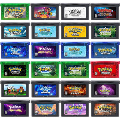 Cartucho de Jogo GBA Console de Videogame 32 Bits Card da Série Pokemon Crown Clover Unbound Quetzal Glazed Gaia Emerald Legacy