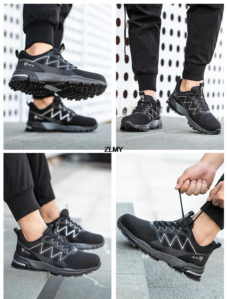 Anti-smash Safety Shoes Men Steel Toe Sneakers Puncture Proof Breathable Work Boots Man Fashion Construction Protective Footwear