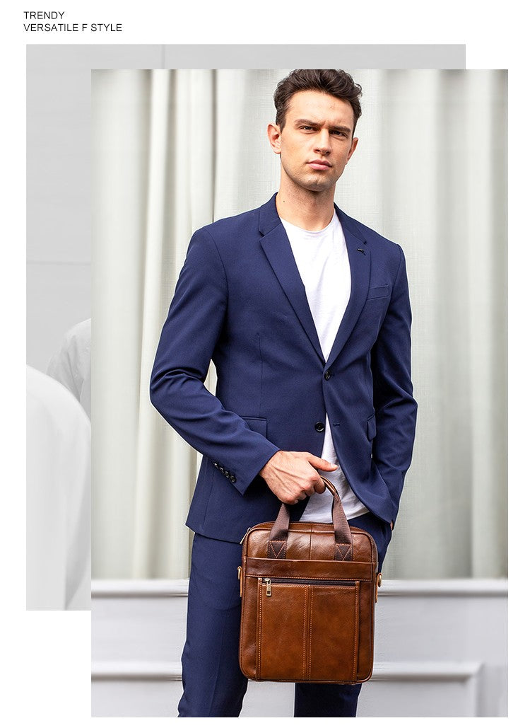 WESTAL Men's Shoulder Bags Genuine Leather Crossbody Messenger Bag For 13.3 Inch Laptop Briefcase Leather Man Handbags 8577