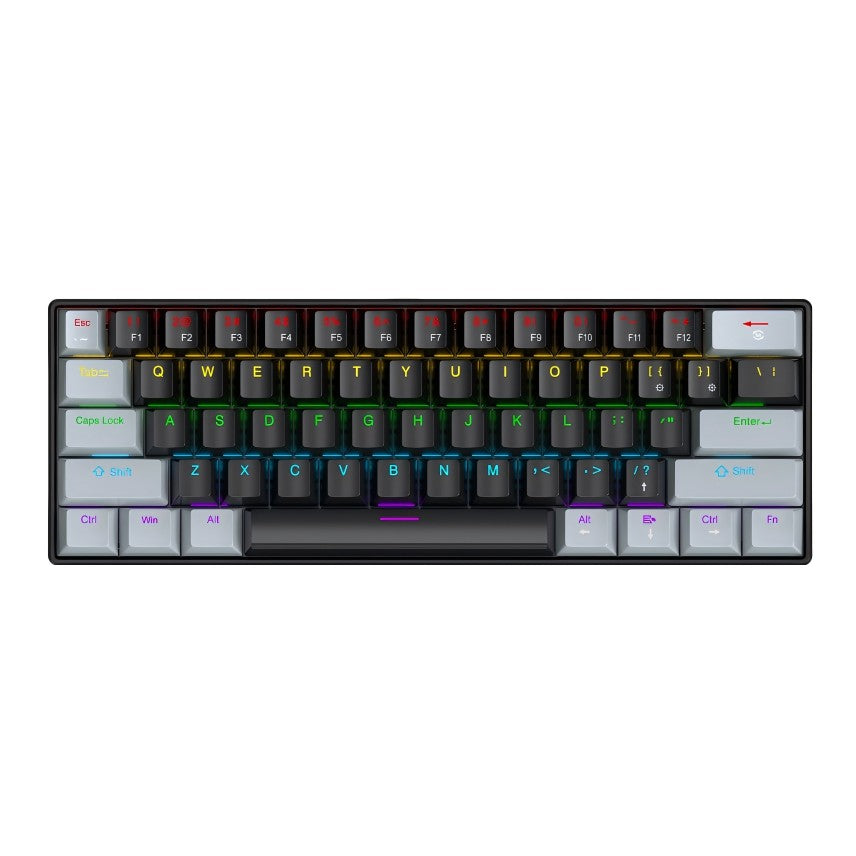 Teclado Mecânico com Fio Portátil APAYADO K61 60% com Fio 61 Teclas RGB Fantasma