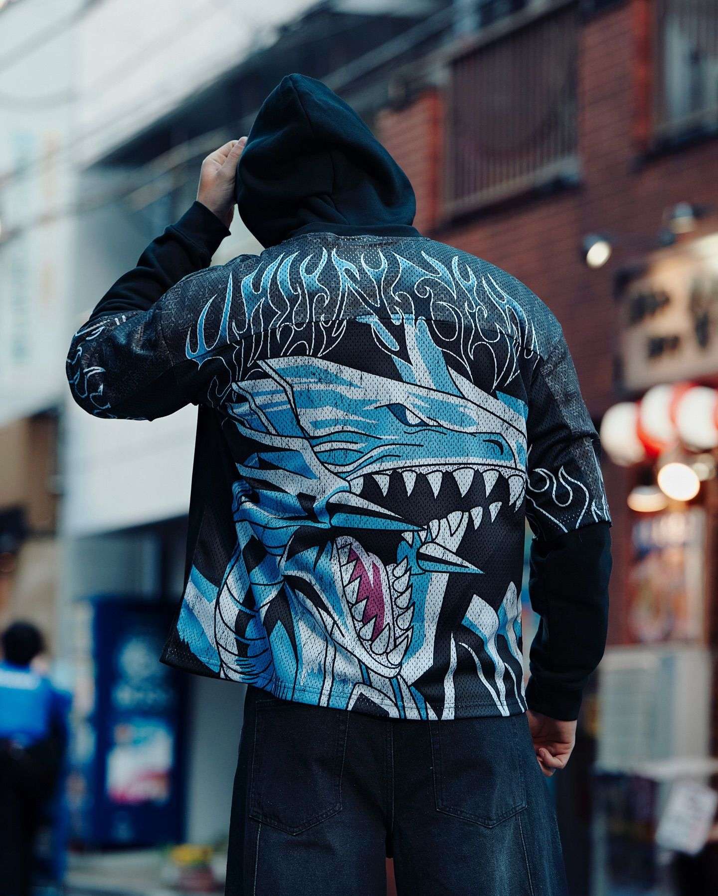 Young American oversized T-shirt summer new casual sports fitness quick drying breathable printed large mesh short sleeved shirt