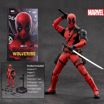 New ZD Toys Deadpool & Wolverine Model 7in 1/10 Action Figures Deadpool Model Marvel Superheroes Collection Ornaments Boys Gifts