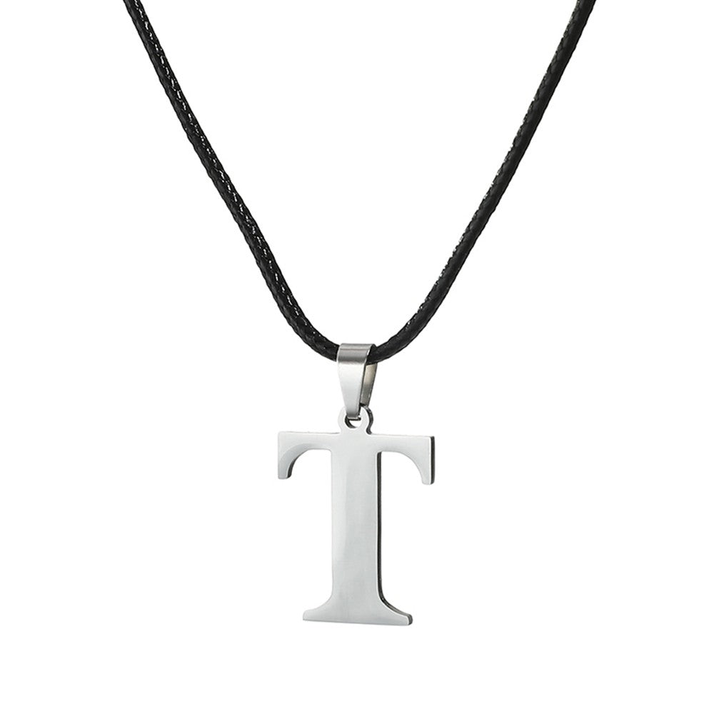 Novo Colar Inicial de A-Z Alfabeto em Aço Inoxidável 26 Letras Inglesas Colar Para Homens Mulheres Presentes de Joias Personalizadas