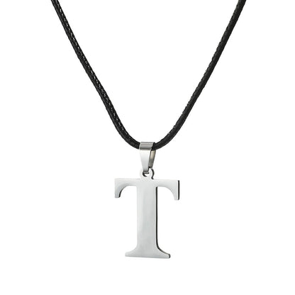 Novo Colar Inicial de A-Z Alfabeto em Aço Inoxidável 26 Letras Inglesas Colar Para Homens Mulheres Presentes de Joias Personalizadas