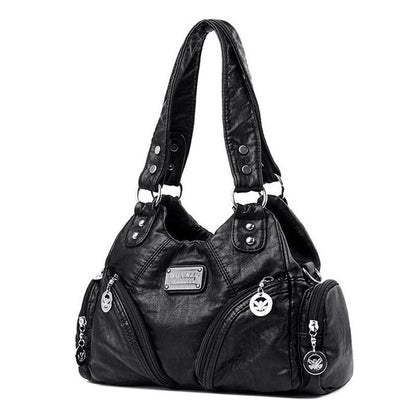 Y2K Motorcycle Bag Women's PU Leather Crossbody Bag Retro Luxury Handbag Fashion Motorcycle Bag Brand Fashion Crossbody Bag