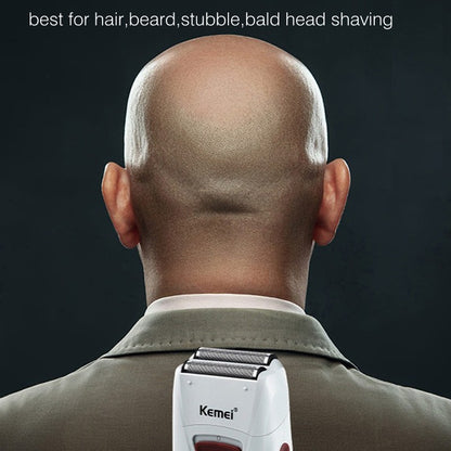 Original Kemei Finishing Fade Rechargeable Electric Shaver Hair Beard Cleaning Electric Razor For Men Bald Head Shaving Machine