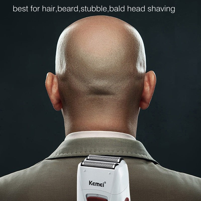 Original Kemei Finishing Fade Rechargeable Electric Shaver Hair Beard Cleaning Electric Razor For Men Bald Head Shaving Machine