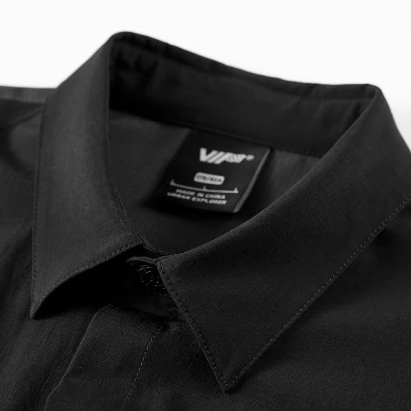 Tactical Function Style Multi-pocket Patchwork Design Sense Cargo Shirts Mens Clothing Y2K High Street Long Sleeve Techwear Tops