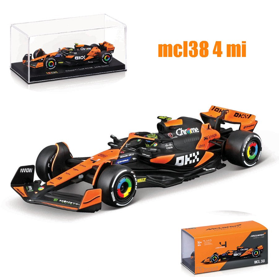 Burago 1:43 2025 F1 McLaren MCL39 #4 #81 Alloy Car Model Simulation Decoration Collection Christmas Birthday Gift Collection Toy
