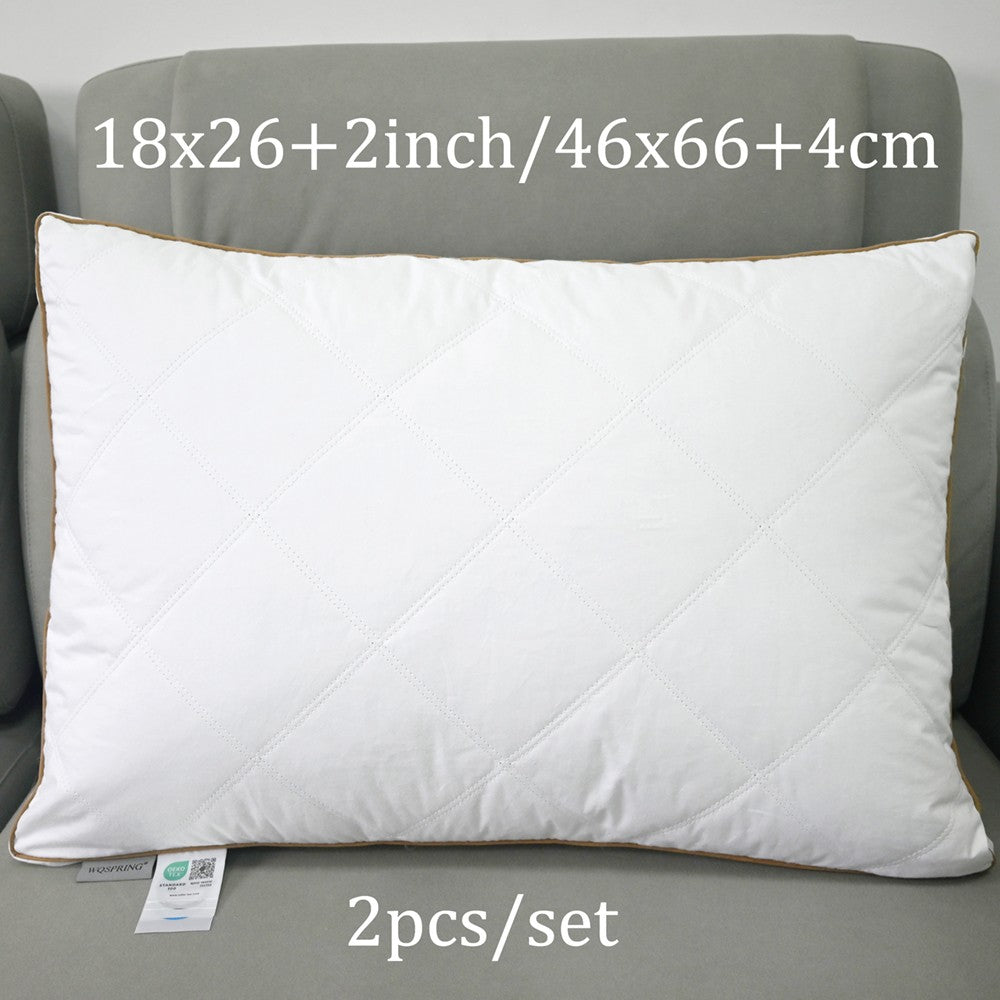 WQSPRING White Pillow Core Home Pillows Washable Pillow Skin-friendly Neck Pillow Cushion Almohadas Dormir ??????? Throw Pillows