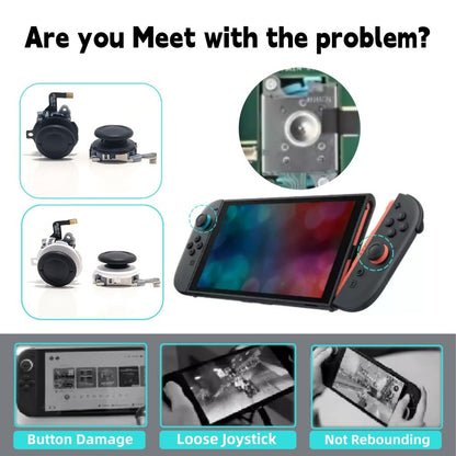 GINFULL TMR Effect Joystick New White Black For NS2 Switch 2 Controller 3D Analog Stick For Joy-Con 2 Replace Left Right Rocker