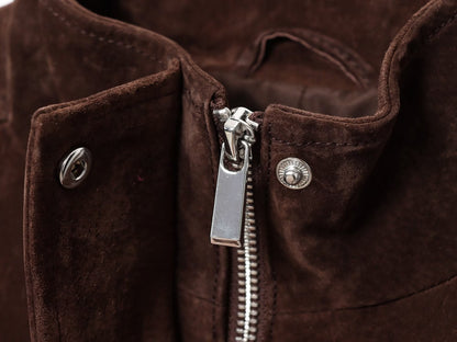 NERHEFZ Women Autumn Jacket with Pockets High Collar Long Sleeve Button Suede Leather Women's Jacket Lady Coats Female Chic Tops