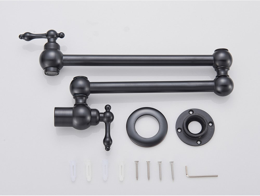 Brushed Gold Rotated Kitchen Sink Faucet Cold Water Tap Brass Basin Sink Swivel Faucets Wall Mounted Faucet