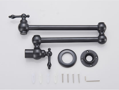 Brushed Gold Rotated Kitchen Sink Faucet Cold Water Tap Brass Basin Sink Swivel Faucets Wall Mounted Faucet