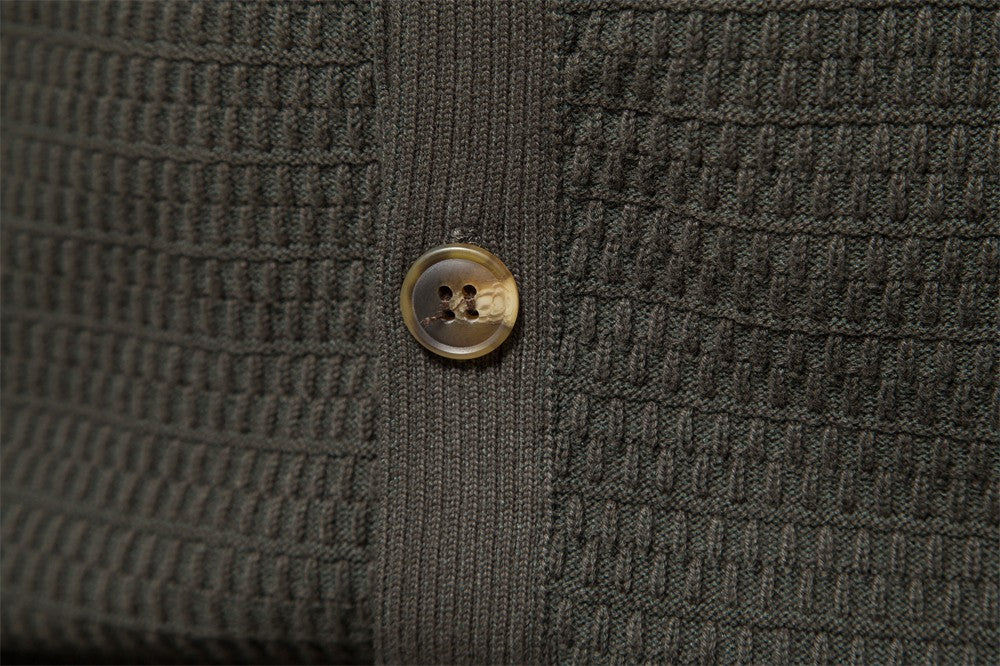 AIOPESON Knitted Mens Cardigan Cotton High Quality Button Mock Neck Sweater for Men New Winter Fashion Designer Cardigans Men