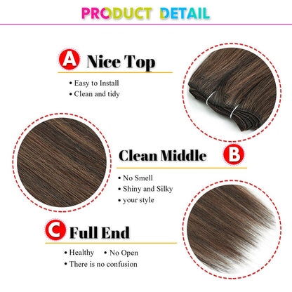Alibaby Extensões de Cabelo Liso Ombré Tecelagem 26 Polegadas Cabelo Sintético Liso Longo Pacotes Cheios até as Pontas 150g