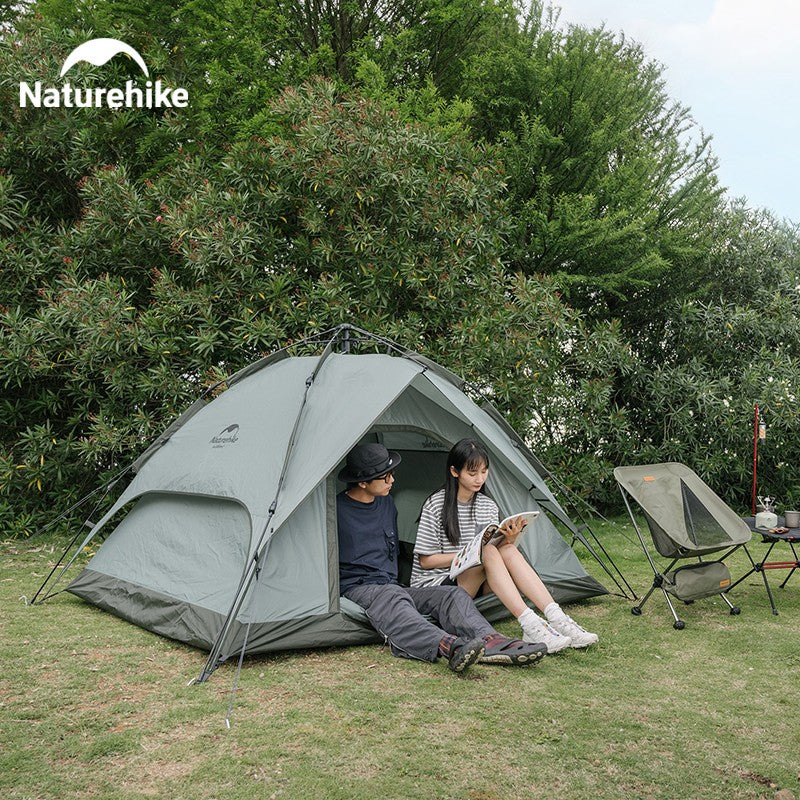 Naturehike Camping Automatic Tent One Touch Waterproof Roof Top Tents Double Door 3 Person Tent Outdoor Beach Fish Shelter Tent