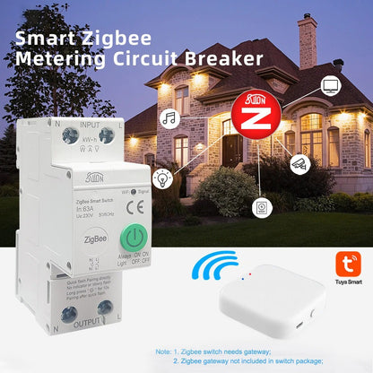WIFI/ZigBee Smart Circuit Breaker Smart Switch Power Metering Remote-Metering Circuit Breaker 1P40A 2P63A Work With Tuya Alexa
