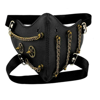 Saibo punk steampunk party protective mask personality chain Halloween adult face mask