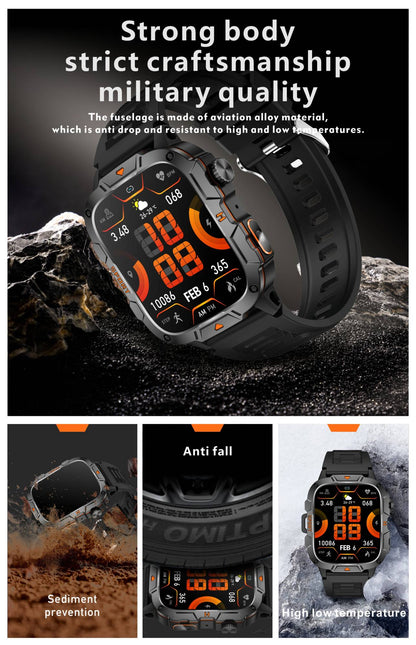 2025 Novo Para Xiaomi Militar Grau Smart Watch Masculino Tela AMOLED de 1.96" 5ATM À Prova D'Água Esportes Rastreador de Fitness Chamada BT Smartwatch