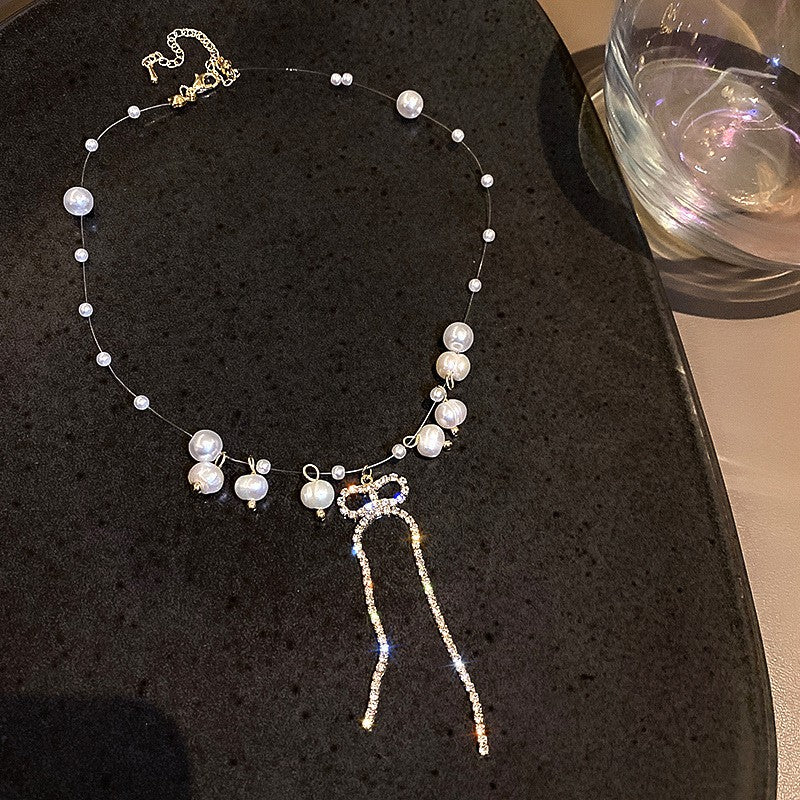 Colares com Pingente em Forma de Coração e Asas de Anjo Cor Prata Zircônia Cúbica 5A Estilo Minimalista Corrente na Clavícula Joias Femininas e para Meninas
