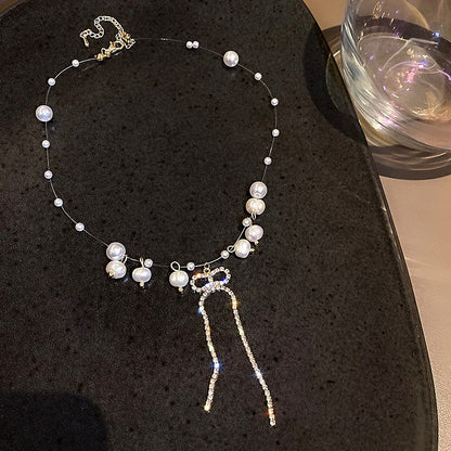Colares com Pingente em Forma de Coração e Asas de Anjo Cor Prata Zircônia Cúbica 5A Estilo Minimalista Corrente na Clavícula Joias Femininas e para Meninas
