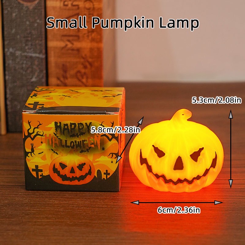Halloween LED Pumpkin Lamp Ornaments Horror Atmosphere Kids Toy 2026 Halloween Party Home Decor Decoration Supplies