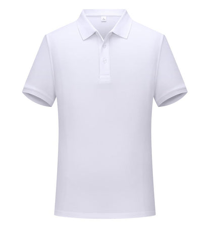 Solid color cotton breathable men's and women's polo shirts, T-shirts, printed logos, embroidered summer workwear, short sleeves