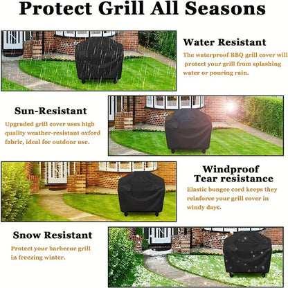 BBQ Grill Barbeque Cover  Anti-Dust Waterproof Weber Heavy Duty Charbroil BBQ Cover Outdoor Rain Protective Barbecue Cover