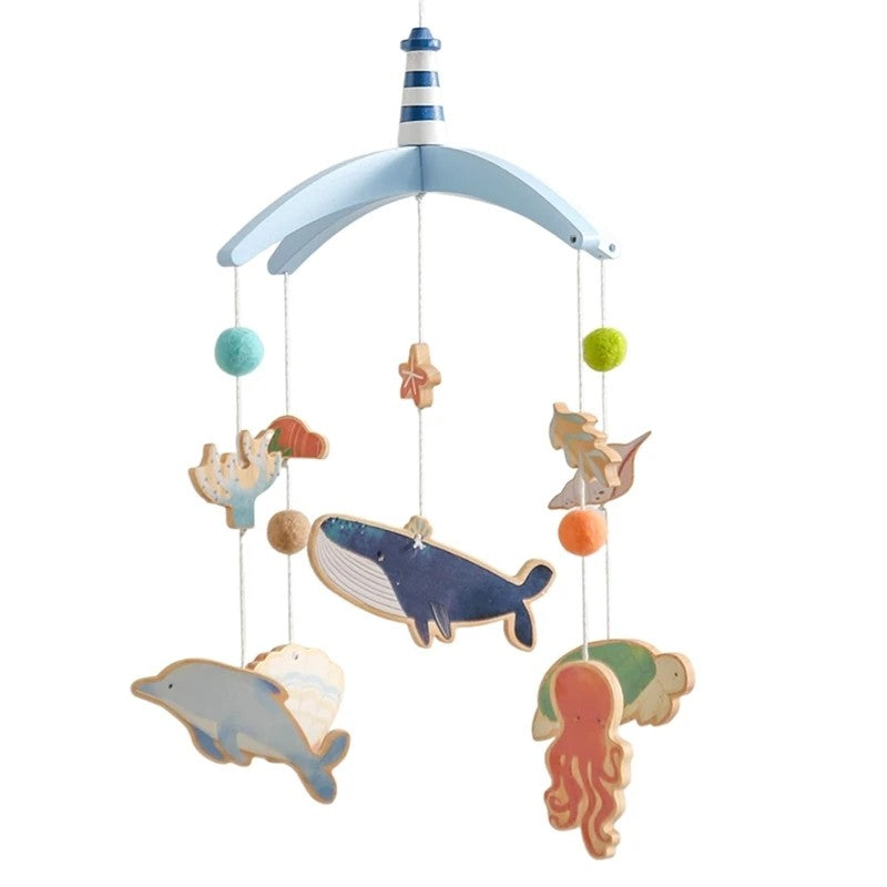 Brinquedo Chocalho para Bebê, Suporte de Berço, Móbile de Madeira, 0-12 Meses, Recém-nascido, Chocalho de Crochê, Suporte para Pendurar Brinquedos, Suporte para Berço de Bebê, Presente