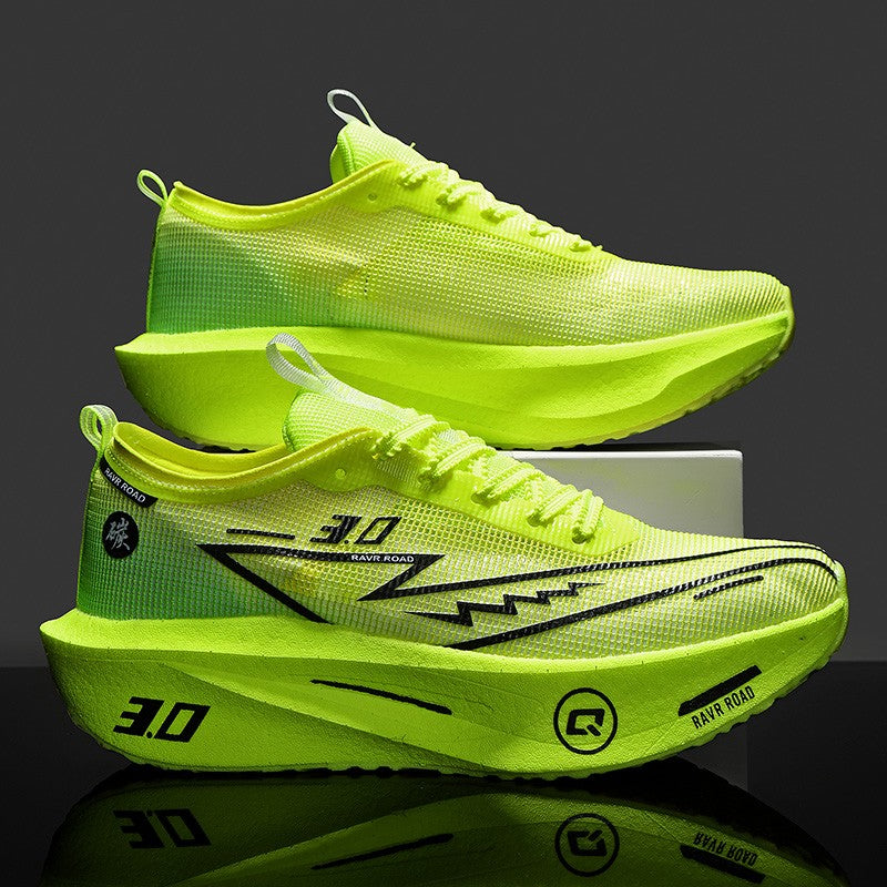 Tênis Masculino de Malha para Conforto 2025, Tênis de Corrida Masculino com Placa de Carbono 3.0, Amortecimento, Esportes, Treino, Corrida, Calçado Especializado para Corrida
