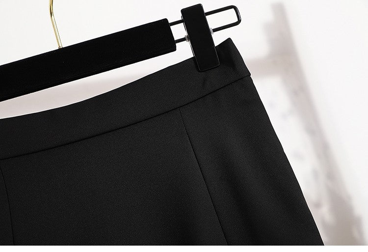 Ladies' Summer High Waist Plus Size Skirts 2026 Mid To Long Flowing Suit Skirt New Style Casual Solid Color A-line Skirt