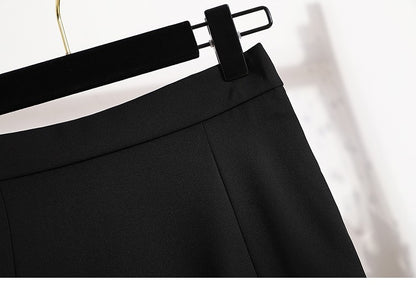 Ladies' Summer High Waist Plus Size Skirts 2026 Mid To Long Flowing Suit Skirt New Style Casual Solid Color A-line Skirt