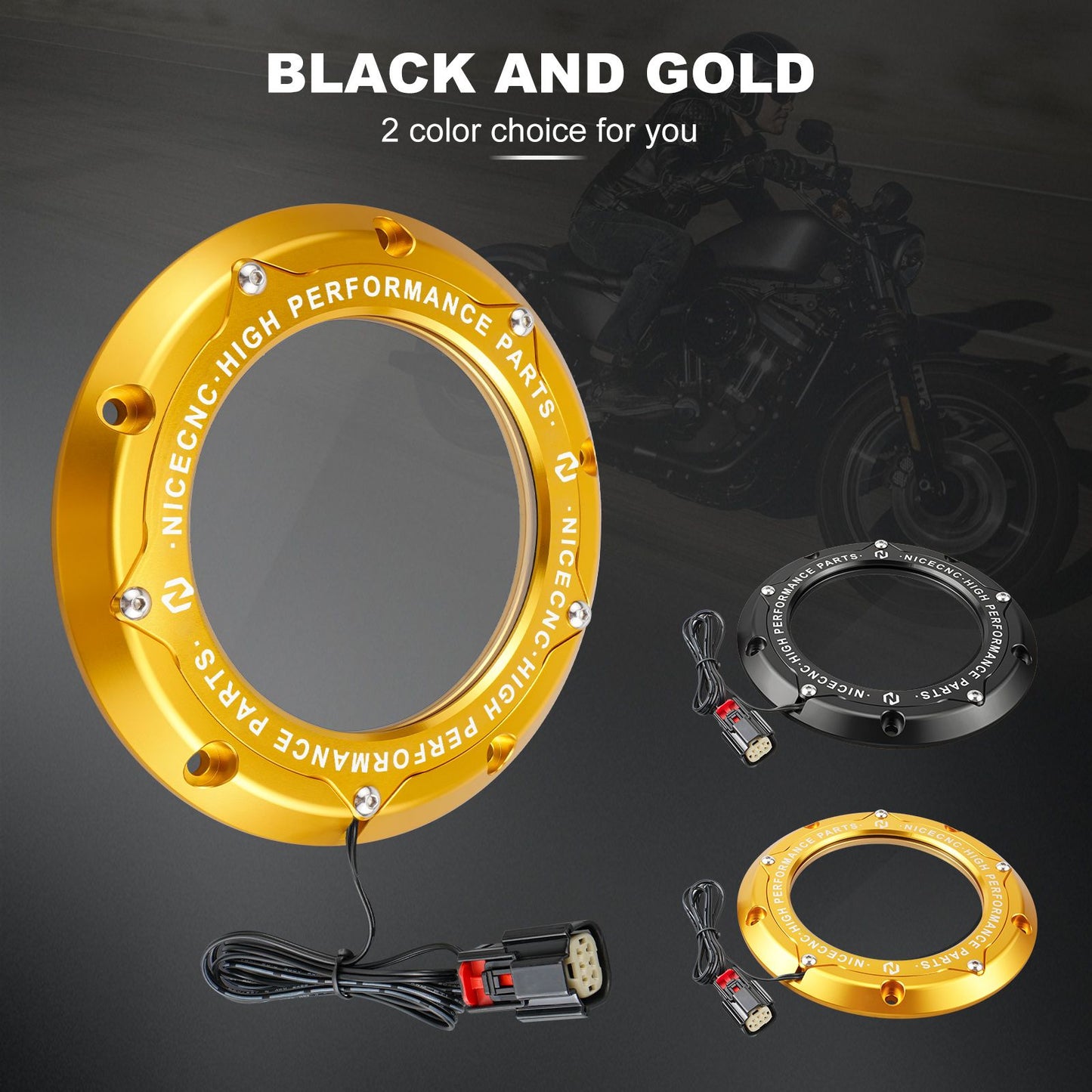 Para Harley Street Glide FLHX 2016-2023 Tampa de Embreagem Derby com Luz de LED Road King FLHR Road Glide FLTRX CVO Tri Glide Electra Glide
