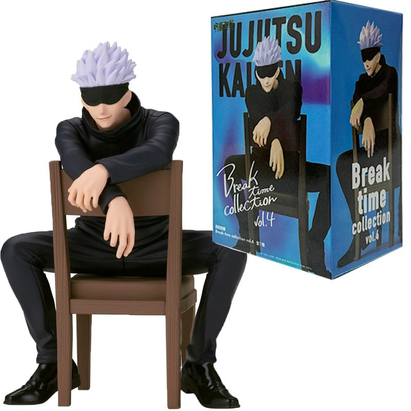 11cm Novo Gojo Satoru Anime Jujutsu Kaisen Boneco de Ação Itadori Yuji Sentado para Tampador de Macarrão Modelo de Brinquedos Bonecas Japonesas Hobbies