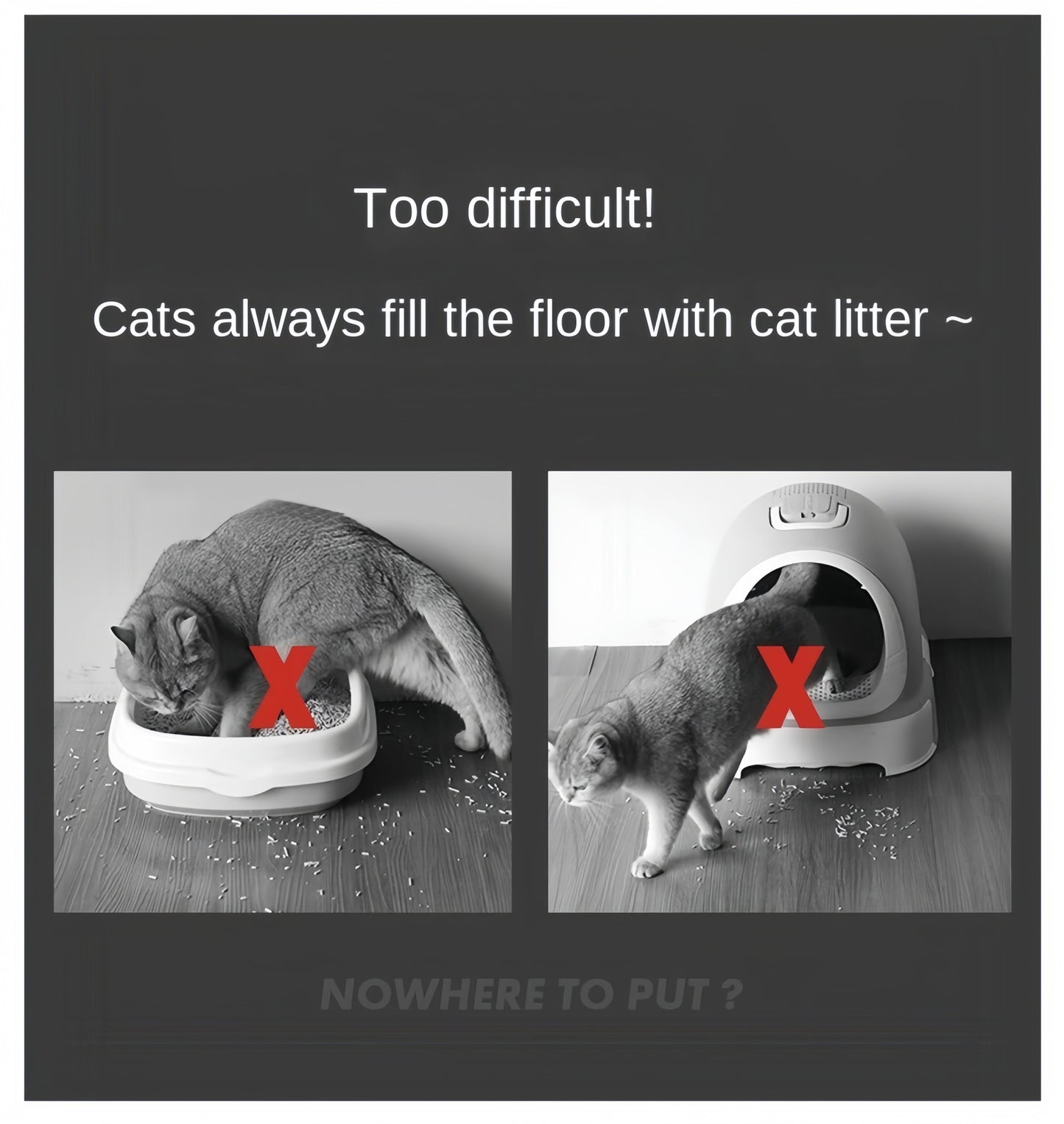 Tapete Grande para Gato, Tapete Sanitário Eva de Camada Dupla à Prova D'água, Tapete para Caixa de Areia de Gato, Tapete para Vaso Sanitário de Gato