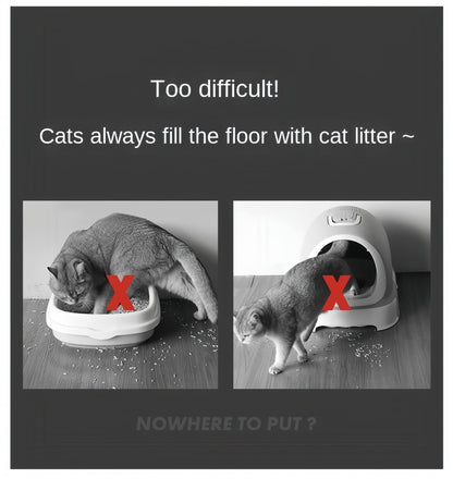 Tapete Grande para Gato, Tapete Sanitário Eva de Camada Dupla à Prova D'água, Tapete para Caixa de Areia de Gato, Tapete para Vaso Sanitário de Gato