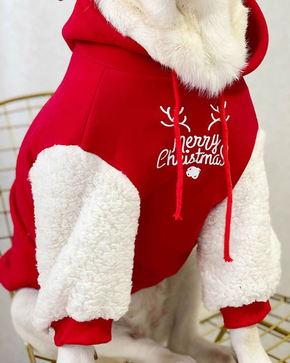 Roupa de Cachorro Pet Inverno Quente Algodão Fleece Moletom Filhote de Cervo Natal Cães Grandes Golden Retriever Labrador