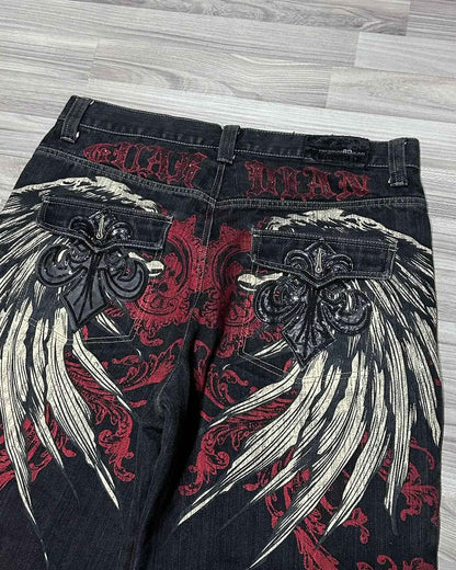 American Fashion Hip Hop Embroidered Denim Shorts Men Street Y2K New Casual Vintage Loose Jeans Unisex Harajuku Punk Rock Shorts