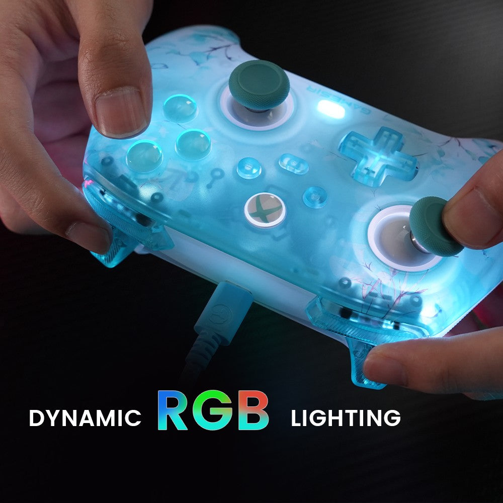 GameSir T7 Pro Floral Xbox Gaming Controller Wired Gamepad for Xbox Series X, Xbox Series S, Xbox One, with Hall Effect Joystick