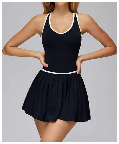 Yoga Jumpsuit Women Set Sexy Anti Glare One-Piece Jumpsuit Dance Ballet Sports Dress Gym Push Up Rompers Running Tennis Sports