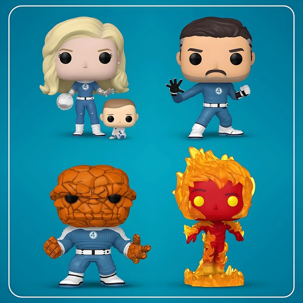 Mister Fantastic Action Figure Fantastic Four Series Anime Doctor Doom Invisible Woman Thing Model Doll Limited Edition Toy Gift