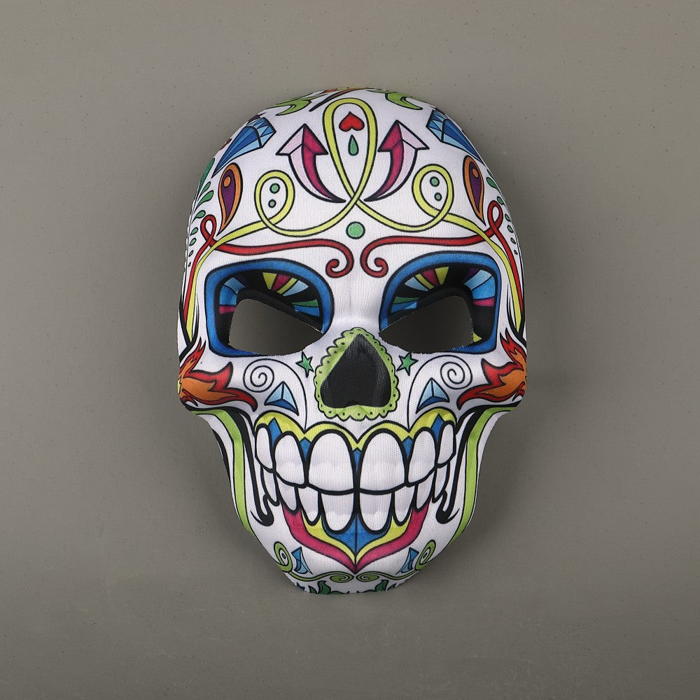 2023 Masks Mexican Day of The Dead Skull Mask Cosplay Halloween Skeletons Print Masks Dress Up Purim Party Costume Prop