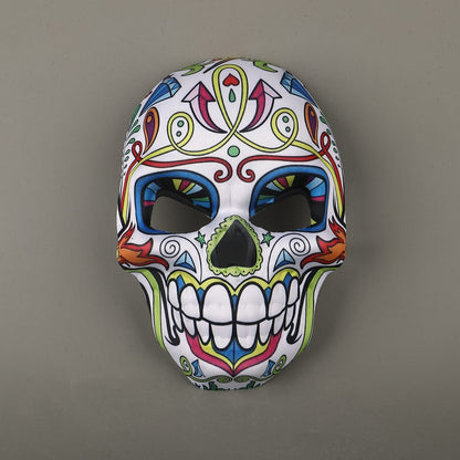 2023 Masks Mexican Day of The Dead Skull Mask Cosplay Halloween Skeletons Print Masks Dress Up Purim Party Costume Prop