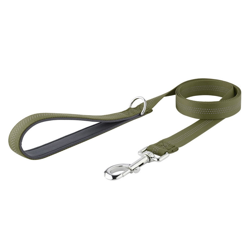 Guias para Cães Coleiras Refletivas com Cordão para Animais de Estimação Coleira para Cães Médios e Grandes à Prova de Explosão Resistente ao Desgaste e Durável